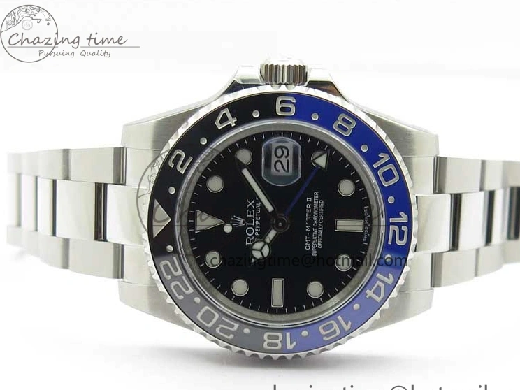 0129 GMT Master II 116710BLNR Batman Ceramic 316L Steel ROF Best Edition Black Dial on SS Bracelet A Youthful 2659